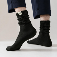 Chaussettes d'hiver épaisses personnalisées avec logo pour hommes, en tissu éponge blanc et noir, vente en gros Glacier