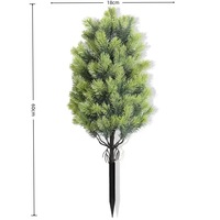 Aksesoris Dekorasi Taman Natal, Cabang Pinus Pohon Natal Buatan, Tanaman Pinus untuk Rumah