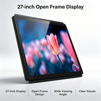 Moniteur LCD industriel à cadre ouvert de 27 pouces, haute luminosité, lisible en plein soleil, affichage intégré pour extérieur, prise en charge OEM ODM