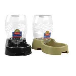 Distributeur d'eau pour animaux de compagnie Bobo, en plastique, grande capacité, bol pour chien et chat, beige et brun foncé - Product Image 5