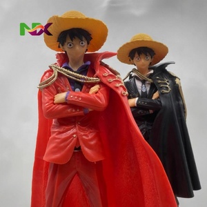 Figura de Luffy del 20 Aniversario de <span class=keywords><strong>One</strong></span> <span class=keywords><strong>Piece</strong></span>, Estatua de Pie con Capa Roja y Negra, Modelo de Anime, Regalo del Rey Pirata, Artesanía de Plástico - Product Image 4