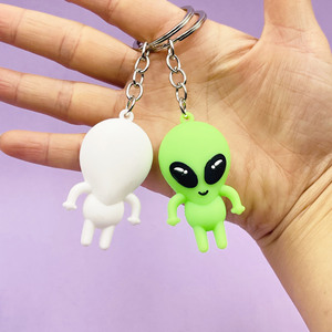 Porte-clés Alien pour Femme, Mignon et Amusant, en Résine, avec Aliens Verts de Dessin Animé, Accessoire Pendentif pour Sac à Dos et Sac à Main, Breloque Spatiale - Product Image 5