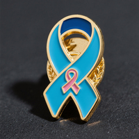 Usine personnalisé rose ruban sensibilisation au cancer ruban épinglette insigne métal dur broche Logo personnalisé insigne émail santé mentale broche