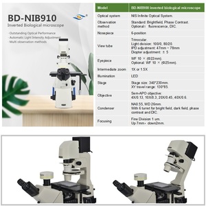 Objetivo Biológico Invertido Boshida BD-NIB910 APO y Contraste de Fase DIC para Investigación en Ciencias de la Vida - Product Image 2