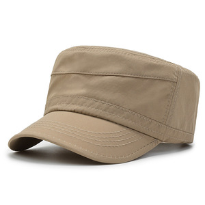 Men's <b>Flat</b> Cap Breathable Quick Dry Sun Protection Outdoor Casual <b>Hat</b> Military Green Khaki Black Navy Blue Gray Polyester - Product Image 5