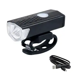 USB可充电发光二极管自行车灯MTB道路防水自行车头灯，高流明电池供电