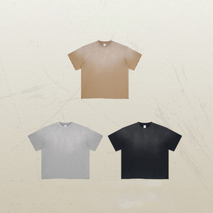 Camiseta Vintage 250G Estilo Lavado de Gran Gramaje con Logotipo Personalizado, Fabricación de Camisetas para Hombre, Ajuste Perfecto, Bordado - Product Image 1