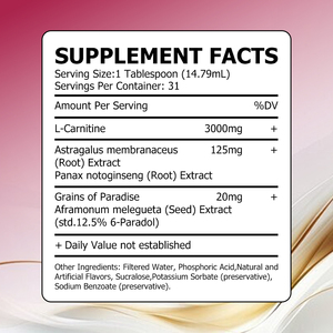 Private Label Slimming Oral Liquid Muscle Recovery <b>Supplement</b> with L-Carnitine Supports Fat Metabolism Oral Liquid - Product Image 2