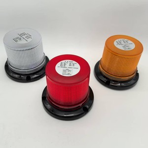 Luz de Advertencia Giratoria 080-CD LED Recargable IP65 con Marco de Plástico para Señalización de Seguridad en Obras de Construcción - Product Image 1