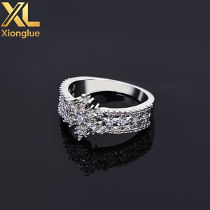 Luxury Hollow Out <b>Cross</b> Snowflake <b>Ring</b> <b>Silver</b> Plated Iced Out Bling CZ Stones Diamond Cut Design Fine Jewelry - Product Image 5