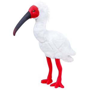 V499 Juguete de Peluche Realista de Avestruz Rojo Silvestre, Simulación de Ibis Crestado, Regalo de Cumpleaños para Niños - Product Image 1