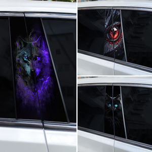 2 autocollants de pilier B pour voiture d'animaux imperméables personnalisés Décoration de voiture Accessoires d'impression Décalcomanie - Product Image 6