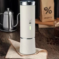 Machine à expresso portable auto-chauffante rechargeable, mini cafetière à capsules manuelle pour le camping, la voiture, les voyages et le bureau