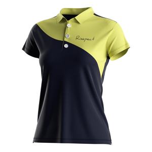 เสื้อโปโลกอล์ฟแขนสั้นสำหรับผู้หญิง แห้งเร็ว ระบายอากาศได้ดี ชุดกีฬาทันสมัย สีสันตัดกัน เหมาะสำหรับใส่ลำลองกลางแจ้ง - Product Image 1