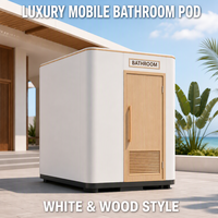Toilette et douche portables de luxe tout-en-un avec design écologique pour les stations balnéaires, le glamping et l'utilisation en atelier