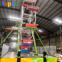 Grande Roue de Ferries Pliable pour Parc d'Attractions Extérieur, Conception de Remorque, 14m, Jeu pour Enfants et Adultes