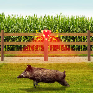 Alarme solaire d'aboiement de chien 129dB capteur de mouvement de klaxon fort détection de 10m plastique entièrement automatique pour dissuasion de bête de sanglier - Product Image 3