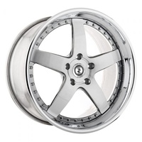 Nouvelles jantes de voiture de tourisme haute performance à double pièce, à lèvre profonde, polies, 18-19 pouces, 40 mm, multi-rayons, finition noire, PCD 114.3/120