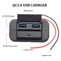 Panneau de surface 12V 24V encastré interrupteur marche arrêt double QC 3.0 charge rapide Double Port Van Coach Bus siège prise chargeur USB