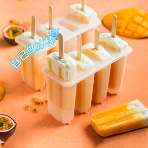 Moldes para Paletas de Hielo de Plástico de Grado Alimenticio con Tapas para Uso Doméstico, para Paletas Caseras, Cubitos de Hielo Congelados y Helados - Product Image 3