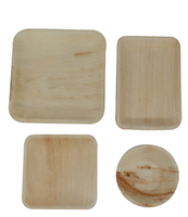 Assiettes rondes jetables écologiques en feuilles de palmier, biodégradables, compostables, assiettes naturelles pour dîner, pour fêtes, restaurants, traiteurs