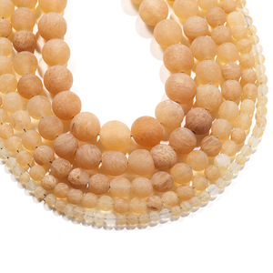 Perles rondes en forme de pastèque, givrées naturellement, pour la fabrication de bracelets, 10mm, perles dispersées, composants de bijoux - Product Image 1
