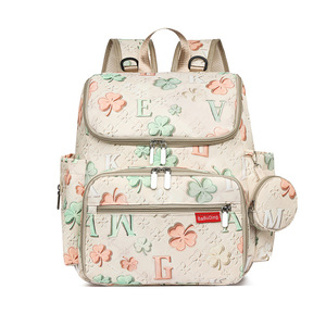 PLAYMAX <b>Large</b> Capacity Mom Backpack Lightweight Stroller Hanging <b>Bag</b> Multi Function Bottle Insulated <b>Changing</b> Pad Baby Polyester - Product Image 3
