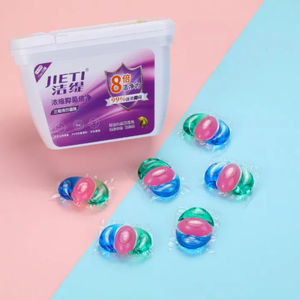 Cápsulas de Detergente para Ropa JIETI 3 en 1, Caja de 30 Unidades, Antibacterianas, para Lavadora Automática, Aroma Natural - Product Image 1