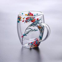 FOURBRAQUAGE. Mug à café double paroi en verre borosilicate personnalisé, écologique, anti-fuite, réutilisable, sans BPA, résistant à la chaleur, vente en gros