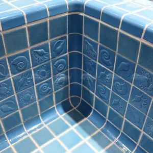 Piastrelle Bluwhale Lisce e Lucide Azzurre per Bordi Piscina, Conformi agli Standard Internazionali - Product Image 2
