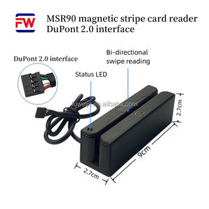 Lecteur de cartes à bande magnétique professionnel DuPont Mini 123 MSR90 avec interface USB 2.0 en ABS pour caisses enregistreuses et cartes bancaires/de membre - Product Image 5