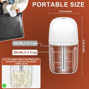 Multifunctional GLASS MINI HOME USE 0.3L/0.6L Capacity 4-blade Electric Food Processor Cutter Household Chopper and <b>Meat</b> <b>Grinder</b> - Product Image 4