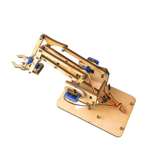 SG90 MG90S4 DOF未組み立てアクリルメカニカルアームロボットマニプレータークローメーカー教育学習DIYキットロボット - Product Image 4