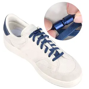 Hiçbir kravat elastik ayakkabı bağcıkları tilace Shoelace yedek ayakkabı bağcıkları Metal kapsül kilidi ile çocuklar yetişkinler için yaşlı Sneakers