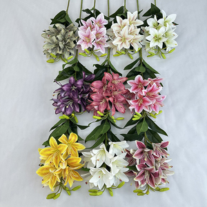 QYYM-515 7 Cabezas de Magnolia Qianxi, Flor Artificial de Navidad de Alta Calidad, Decoración Hecha a Mano para Ocasiones de Graduación - Product Image 4