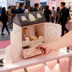 Подарочный набор «Кукольный домик Виктория» класса люкс с двойными дверцами и многоярусной выдвижной конструкцией для брендовой упаковки косметических и игрушечных наборов - Product Image 1