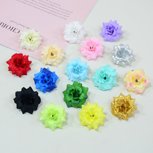 Dongchen Crafts Simulated Velvet Rose Flowers Colorful Silk Flower Hair Accessories <b>For</b> Hairpins Decorative <b>Hats</b> <b>Wedding</b> Props - Product Image 1