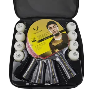 Professional Table Tennis Paddle 2024 Loki Upgrade 4 Players Rtxon Series Table Tennis Set Professional Ping Pong Paddle Set With Bag And Balls