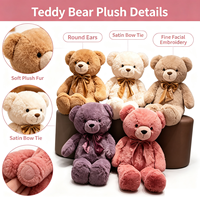 Ensemble de peluches classiques en forme d'ours en peluche, super douces, en stock, jouets en peluche, cadeau de vacances, compagnon pour enfants, décoration de la maison, surprise d'anniversaire