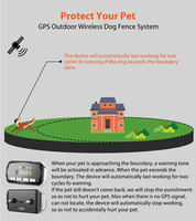 GPS Drahtloser Outdoor-Elektrozaun GF01 Hundehalsband mit Sprachtraining, Vibration und Schock, IP67 Wasserdicht, Kunststoffmaterial