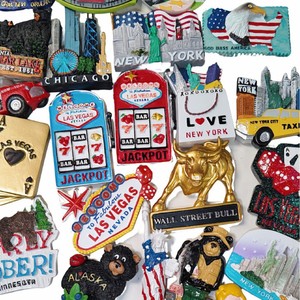 Imán de nevera de madera personalizado con diseño de los Estados de EE. UU., recuerdo turístico de Las Vegas, Nevada - Product Image 1