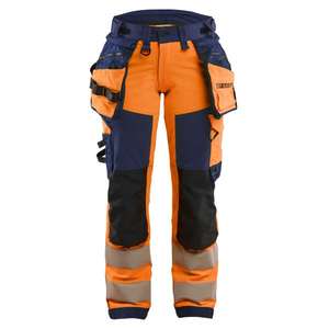 BLAKLADER - 702216485389C34 <b>Women</b>’s Hi-Vis <b>trousers</b> 4-way stretch Orange/Navy blue - EAN 7330509927274 HI-VIS <b>WORKWEAR</b> - Product Image 1