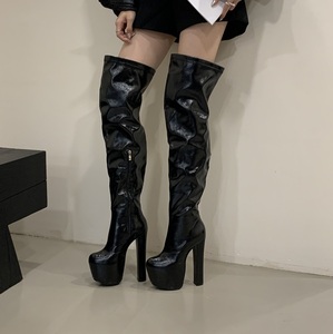 Platform High <b>Heeled</b> Women Shoes Brand Designer Winter Fashion Sexy Elegant Walking Comfy Over the Knee High Boots - Product Image 4