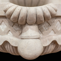 Statue d'ange bébé en quartz naturel gravé, style rustique haut de gamme, pour villa, ornement de jardin en pierre, fontaine d'eau, design européen