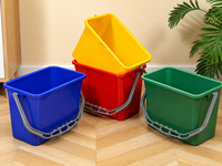 Baiyun Cleaning AF08422 Cubo de fregona rectangular de 10L de plástico PP engrosado con mango ergonómico para el hogar, multicolor