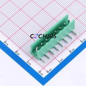 MXHT396R-3.96-08P-GN01-Cu-A Plug-in Terminal Block Bent Lead Through Hole,P=3.96mm Board-to-Board / Socket - Open 1x8P 3.96mm - Product Image 1