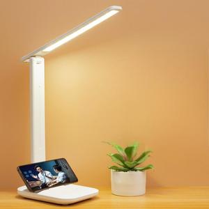 Lámpara de mesa LED recargable minimalista moderna al por mayor lámpara de estudio de noche elegante plegable con pantalla blanca táctil regulable - Product Image 5
