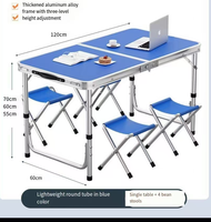 Table pliante en alliage d'aluminium sur mesure pour la vente en gros, mobilier d'extérieur, stand de marché nocturne, table portable moderne et minimaliste