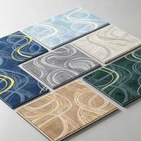 Tapis abstrait à lignes courbes, multicolore, motif nuage doré, en nylon et latex, antidérapant, pour couloir d'hôtel, hall, lieu de divertissement