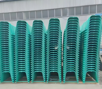 Caniveau de drainage en U en PRV (Polymère Renforcé de Fibres) haute résistance, moulé en résine composite de fibre de verre, surface lisse, pour la découpe et le pliage, pour routes RUNLIN